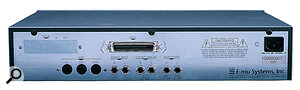 The ESI2000 comes with SCSI, MIDI and two analogue output pairs and one analogue input pair as standard. The blanking panel allows the addition of the Turbo Board (see box above).