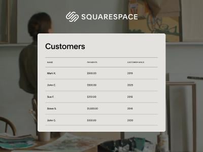 Thumbnail image: Grow your business with Squarespace. It makes marketing, customer management, and checkout flows effortless, so you'll never miss an opportunity.