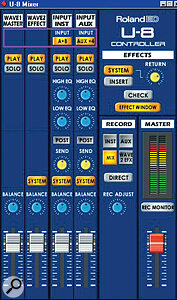 The U8 mixer window.