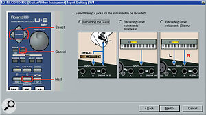 EZ Recording, as featured on Roland's VS digital workstations and the Boss BR8 (reviewed last month), provides useful 'hand‑holding' during the recording process.