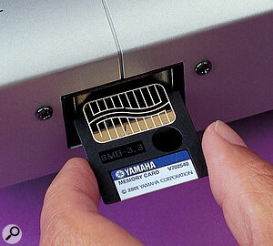 Backup of Patterns and Songs is possible to SmartMedia cards via the built‑in slot. An 8Mb card is bundled with the RS7000.